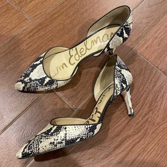 $10 when BUNDLED Sam Edelman Hazel Pumps, Snake Leather Print Sz 8.5 - Picture 6 of 12